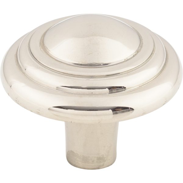 Aspen II Button Knob 1 3/4 Inch Polished Nickel