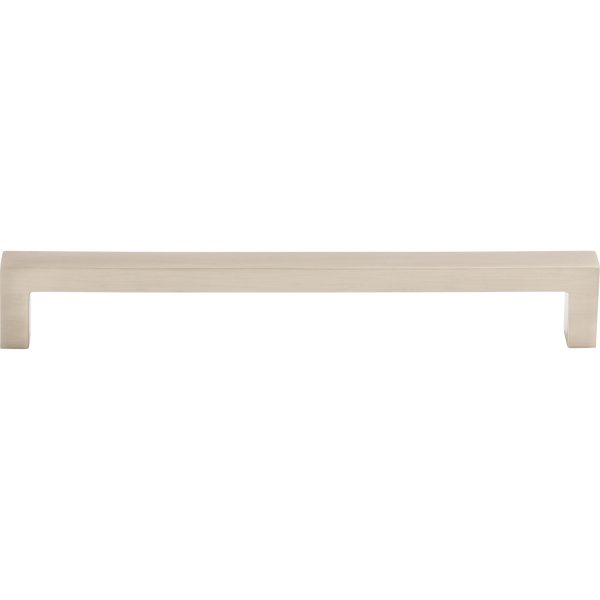 Square Bar Pull 7 9/16 Inch (c-c) Brushed Satin Nickel