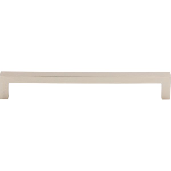 Square Bar Pull 7 9/16 Inch (c-c) Polished Nickel
