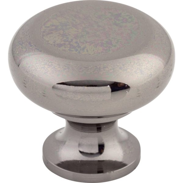 Flat Faced Knob 1 1/4 Inch Black Nickel