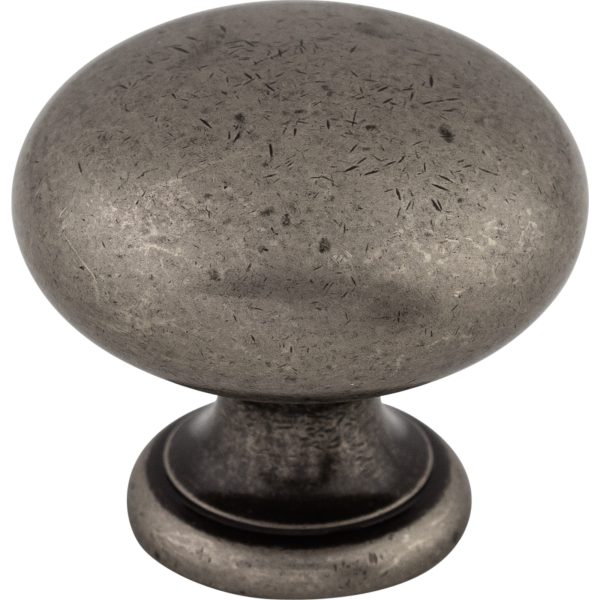 Mushroom Knob 1 1/4 Inch Pewter Antique
