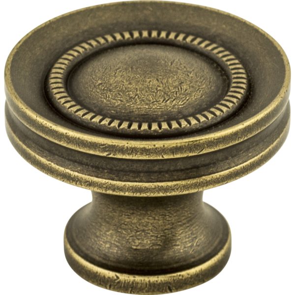 Button Faced Knob 1 1/4 Inch German Bronze
