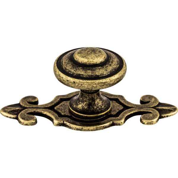 Canterbury Knob 1 1/4 Inch w/Backplate German Bronze
