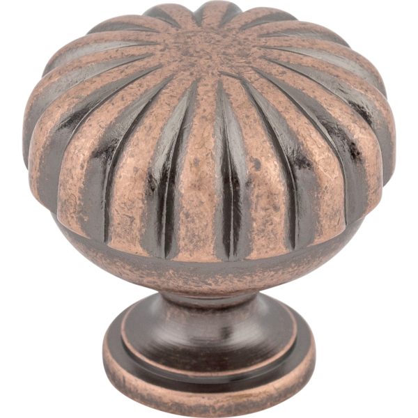 Melon Knob 1 1/4 Inch Antique Copper