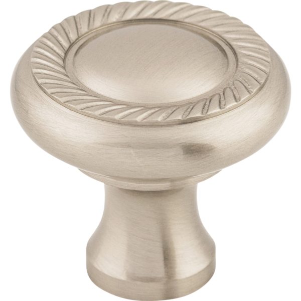 Swirl Cut Knob 1 1/4 Inch Brushed Satin Nickel