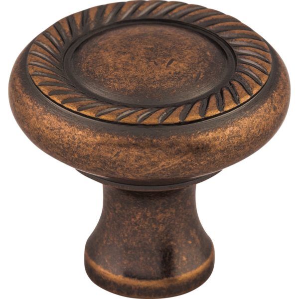 Swirl Cut Knob 1 1/4 Inch Antique Copper