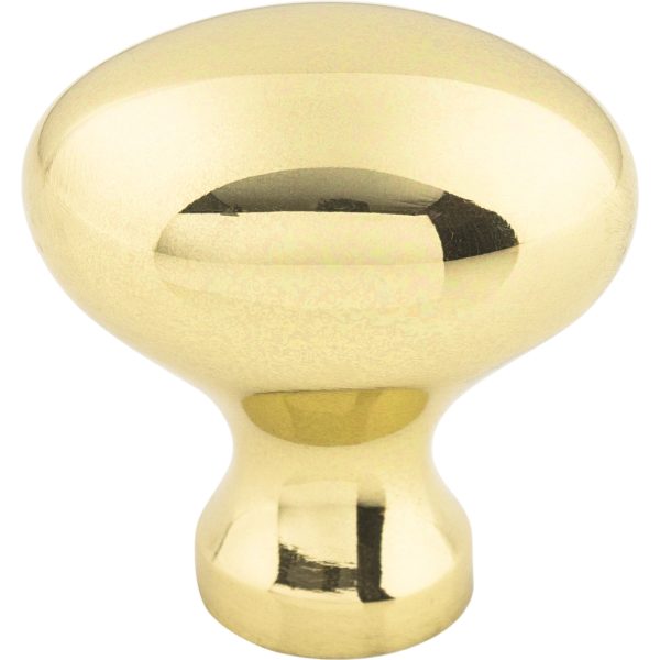 Egg Knob 1 1/4 Inch Polished Brass