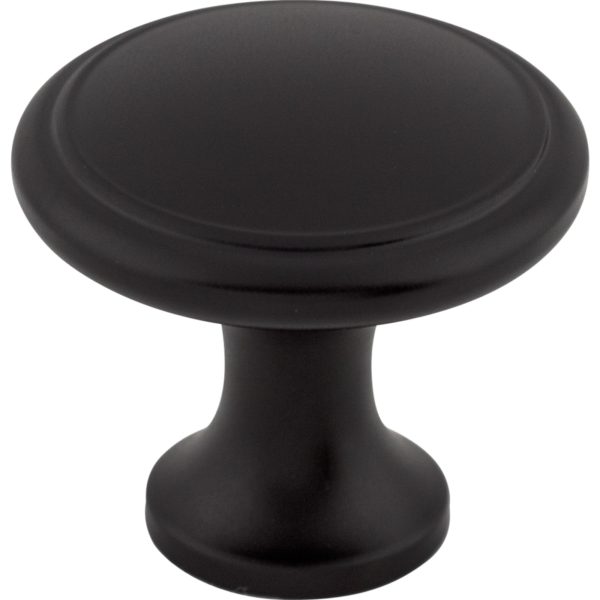 Ringed Knob 1 1/8 Inch Flat Black