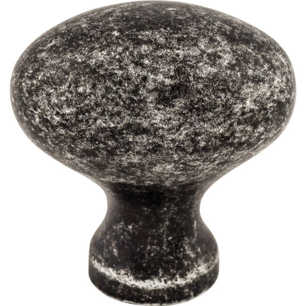 Egg Knob 1 1/4 Inch Black Iron