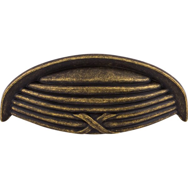 Ribbon & Reed Cup Pull 3 Inch (c-c) German Bronze