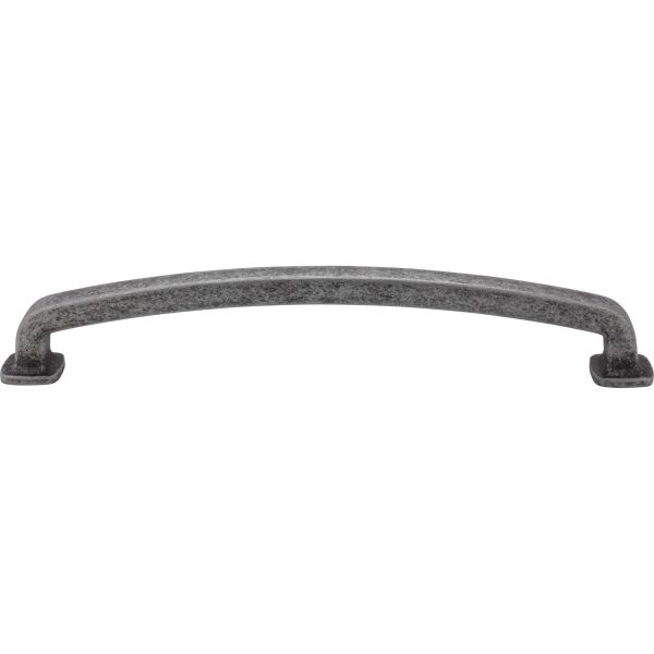 12" Center-to-Center Distressed Antique Silver Belcastel 1 Appliance Handle - Image 3