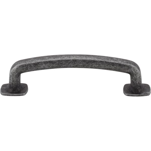 96 mm Center-to-Center Distressed Antique Silver Belcastel 1 Cabinet Pull - Image 3