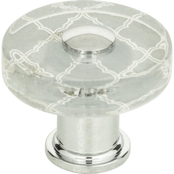 Quatrefoil Glass Round Knob
