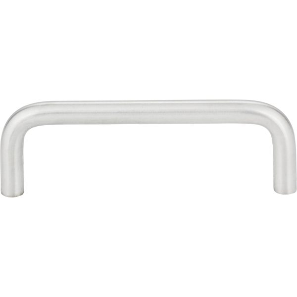 3-1/2" Center-to-Center Brushed Chrome Torino Cabinet Wire Pull - Image 3