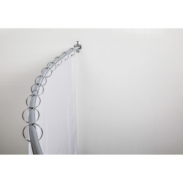 56"-72" Polished Chrome Adjustable Curved Shower Curtain Rod - Retail Packaged - Image 3