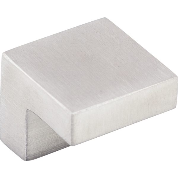 Square Knob 5/8 Inch (c-c) Brushed Stainless Steel