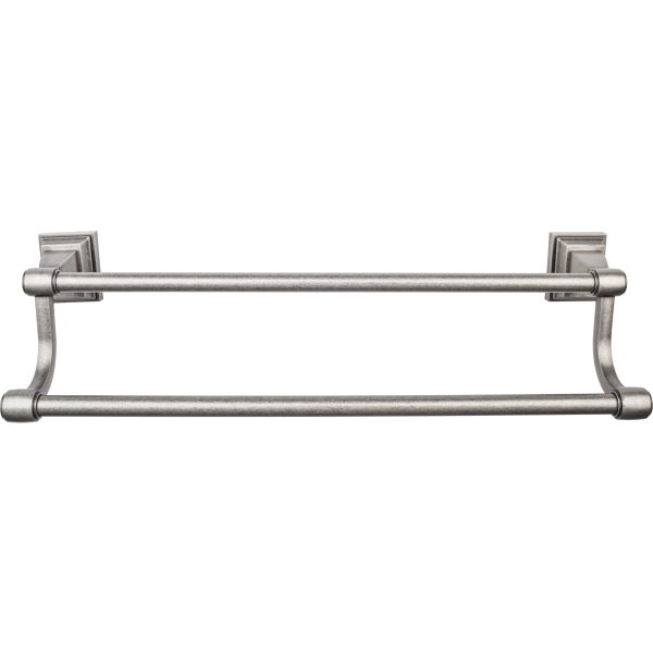 Stratton Bath Towel Bar 30 Inch Double Antique Pewter