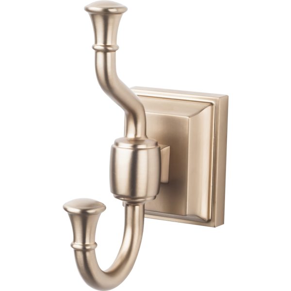 Stratton Bath Double Hook  Brushed Bronze
