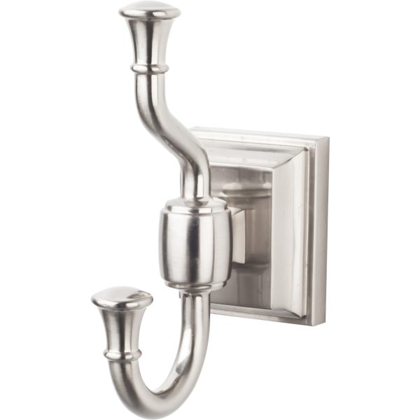 Stratton Bath Double Hook  Brushed Satin Nickel