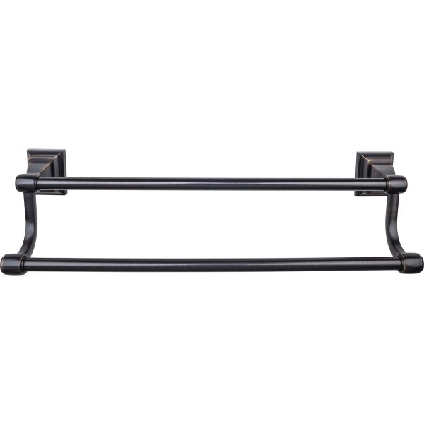 Stratton Bath Towel Bar 18 Inch Double Tuscan Bronze