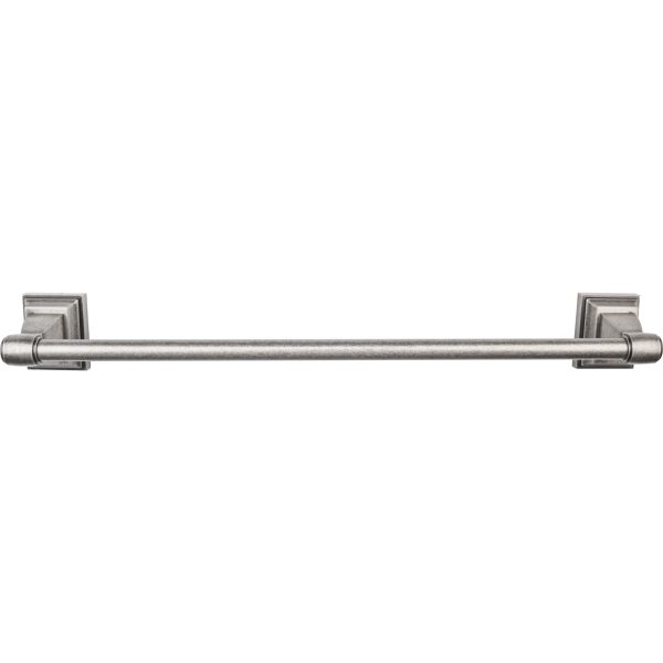 Stratton Bath Towel Bar 24 Inch Single Antique Pewter