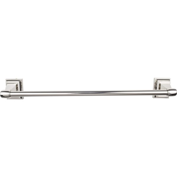 Stratton Bath Towel Bar 24 Inch Single Polished Nickel
