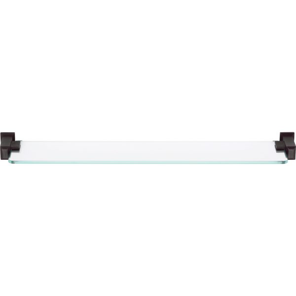 Sutton Place Bath Glass Shelf 24 Inches Venetian Bronze