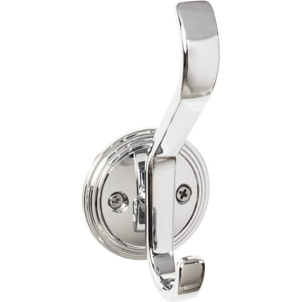 Reeded Hook 4 11/16 Inch Polished Chrome