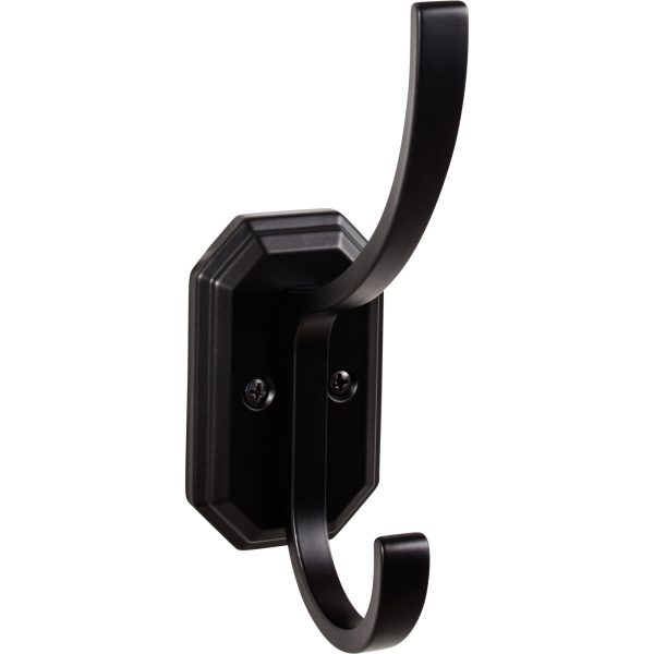 Emerald Hook 6 1/4 Inch Flat Black
