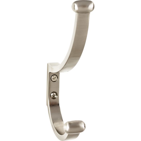Hillmont Hook 6 1/8 Inch Brushed Satin Nickel