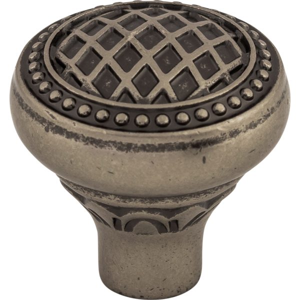 Trevi Round Knob 1 5/16 Inch Pewter Antique