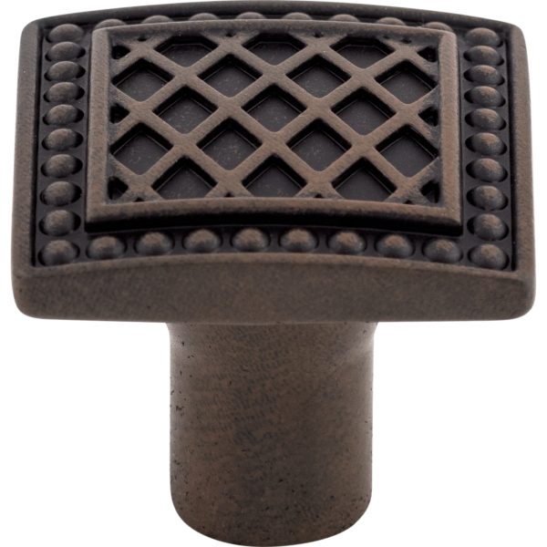 Trevi Square Knob 1 1/4 Inch Patina Rouge