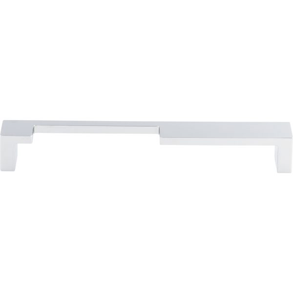 Modern Metro Notch Pull A 7 Inch (c-c) Polished Chrome
