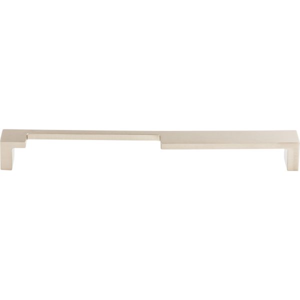 Modern Metro Notch Pull A 9 Inch (c-c) Brushed Satin Nickel