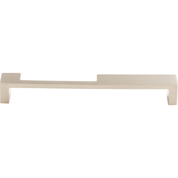 Modern Metro Notch Pull B 7 Inch (c-c) Brushed Satin Nickel