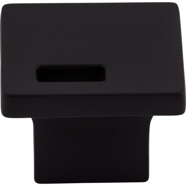 Modern Metro Slot Knob 1 1/4 Inch Flat Black