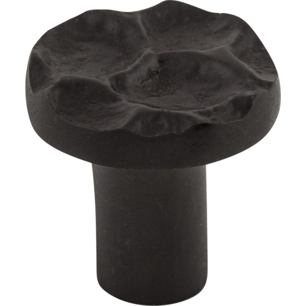 Cobblestone Round Knob 1 1/8 Inch Coal Black