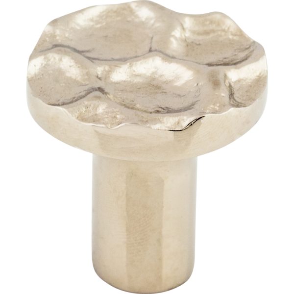 Cobblestone Round Knob 1 1/8 Inch Polished Nickel