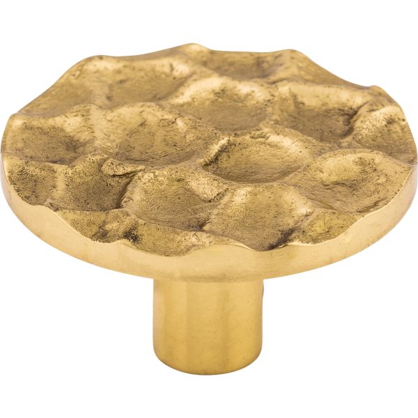 Cobblestone Round Knob 1 15/16 Inch Brass