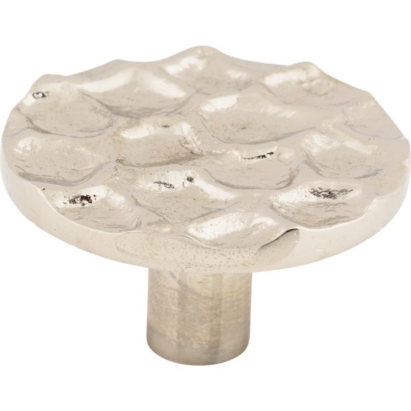 Cobblestone Round Knob 1 15/16 Inch Polished Nickel