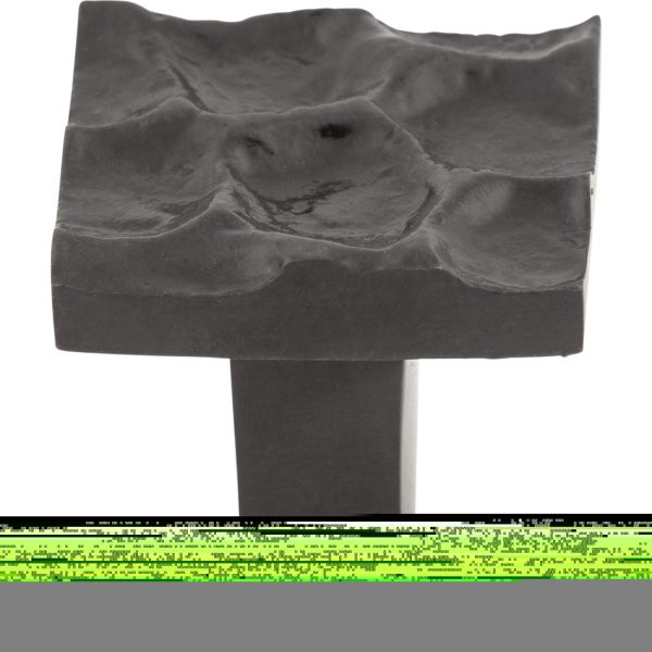 Cobblestone Square Knob 1 1/8 Inch Coal Black