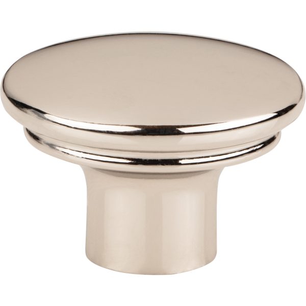 Julian Oval Knob 1 3/8 Inch Polished Nickel