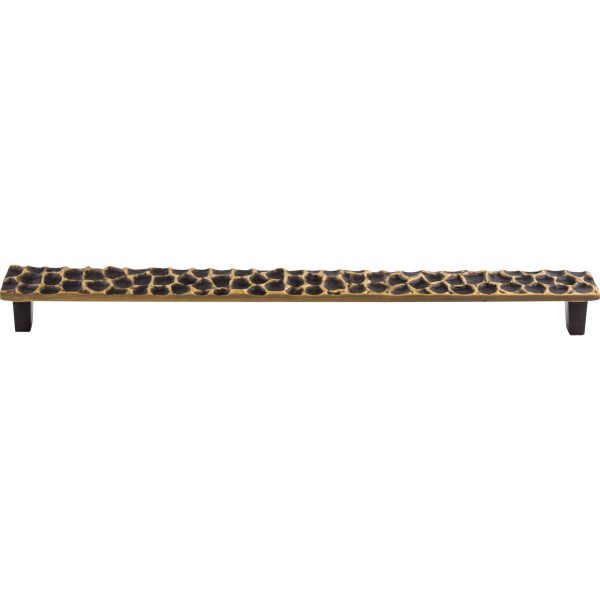Cobblestone Pull 12 9/16 Inch (c-c) Brass Antique
