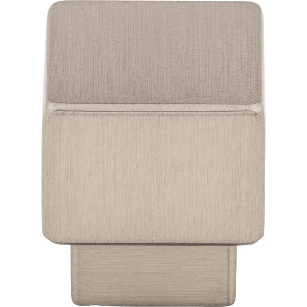 Tapered Square Knob 1 Inch Brushed Satin Nickel