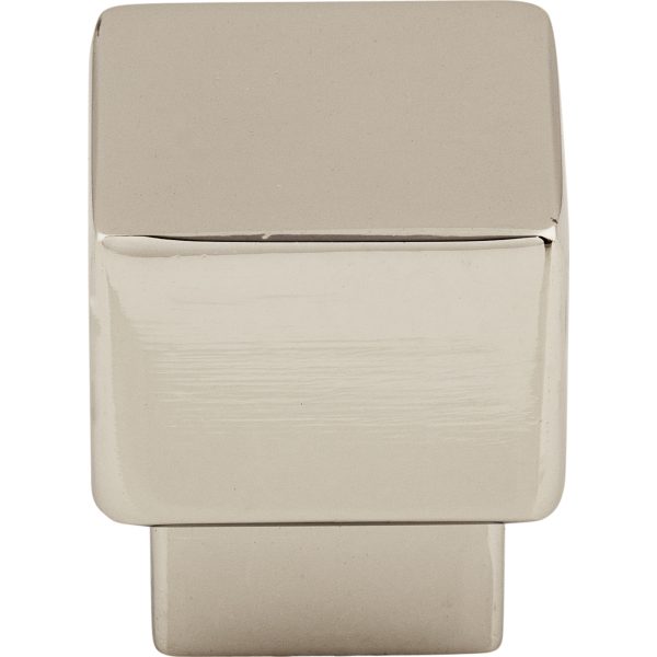 Tapered Square Knob 1 Inch Polished Nickel