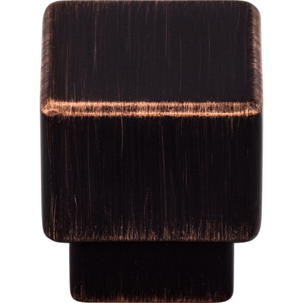 Tapered Square Knob 1 Inch Tuscan Bronze