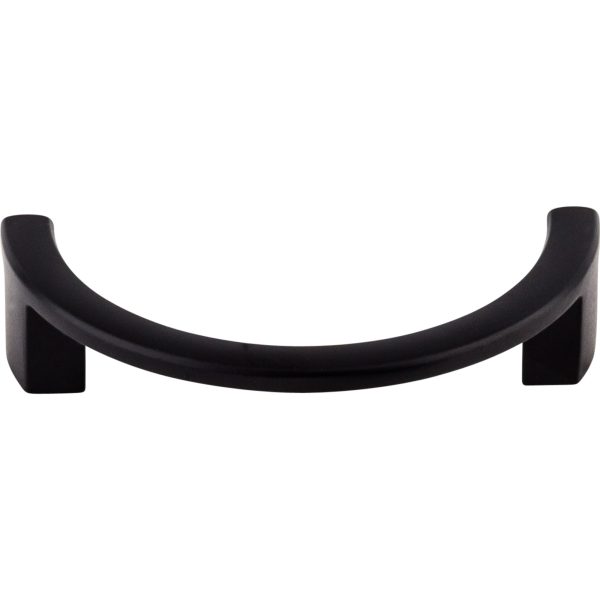 Half Circle Open Pull 3 1/2 Inch (c-c) Flat Black