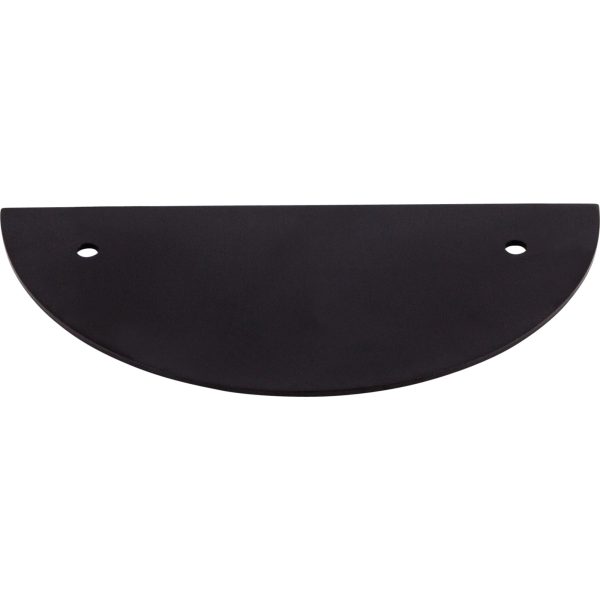 Half Circle Backplate 3 1/2 Inch (c-c) Flat Black