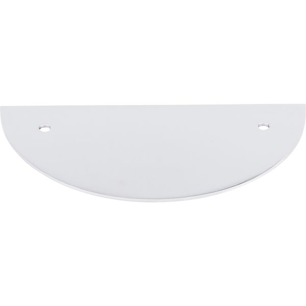 Half Circle Backplate 3 1/2 Inch (c-c) Polished Chrome