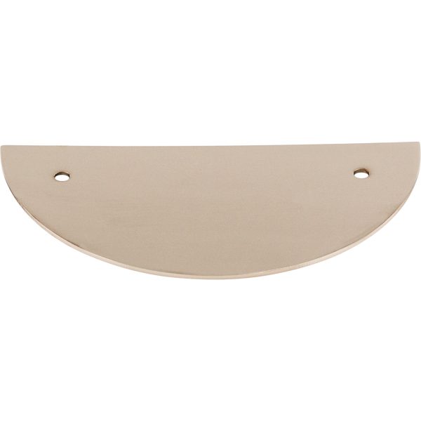 Half Circle Backplate 3 1/2 Inch (c-c) Polished Nickel